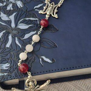 Red and White Jade Rosary