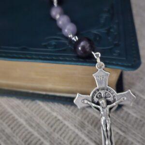 Lepidolite and Amythyst Rosary
