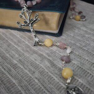 Rose Quartz and Honey Stone Rosary