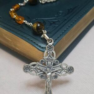 Amber and Tigers Eye Rosary